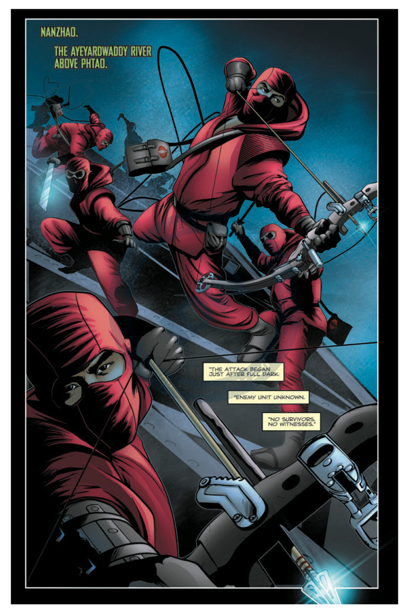 Illustration for article titled In the latest G.I. Joe comic, Snake Eyes goes to war with a zillion ninjas